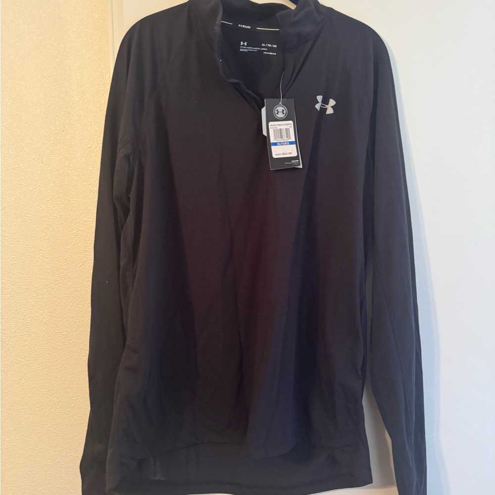 Under Armour Black Lightweight Shirt Jacket with Quarter-Zip
